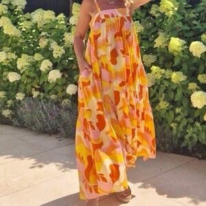 Abel The Label for Anthropology vibrant maxi dress